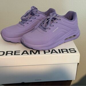 Dream Pairs Lavender Low-Top Athletic Sneakers